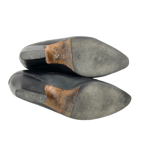 Acne Studios Alma Mid Heel Pull On Leather Ankle Boots in Black 39 - Picture 10 of 15